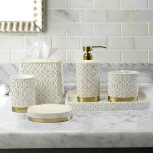 Wayfair | Gold Countertop Bath Accessories You'll Love in 2022